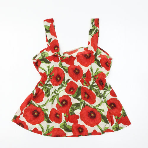 Dorothy Perkins Womens Multicoloured Floral  Basic Tank Size 14