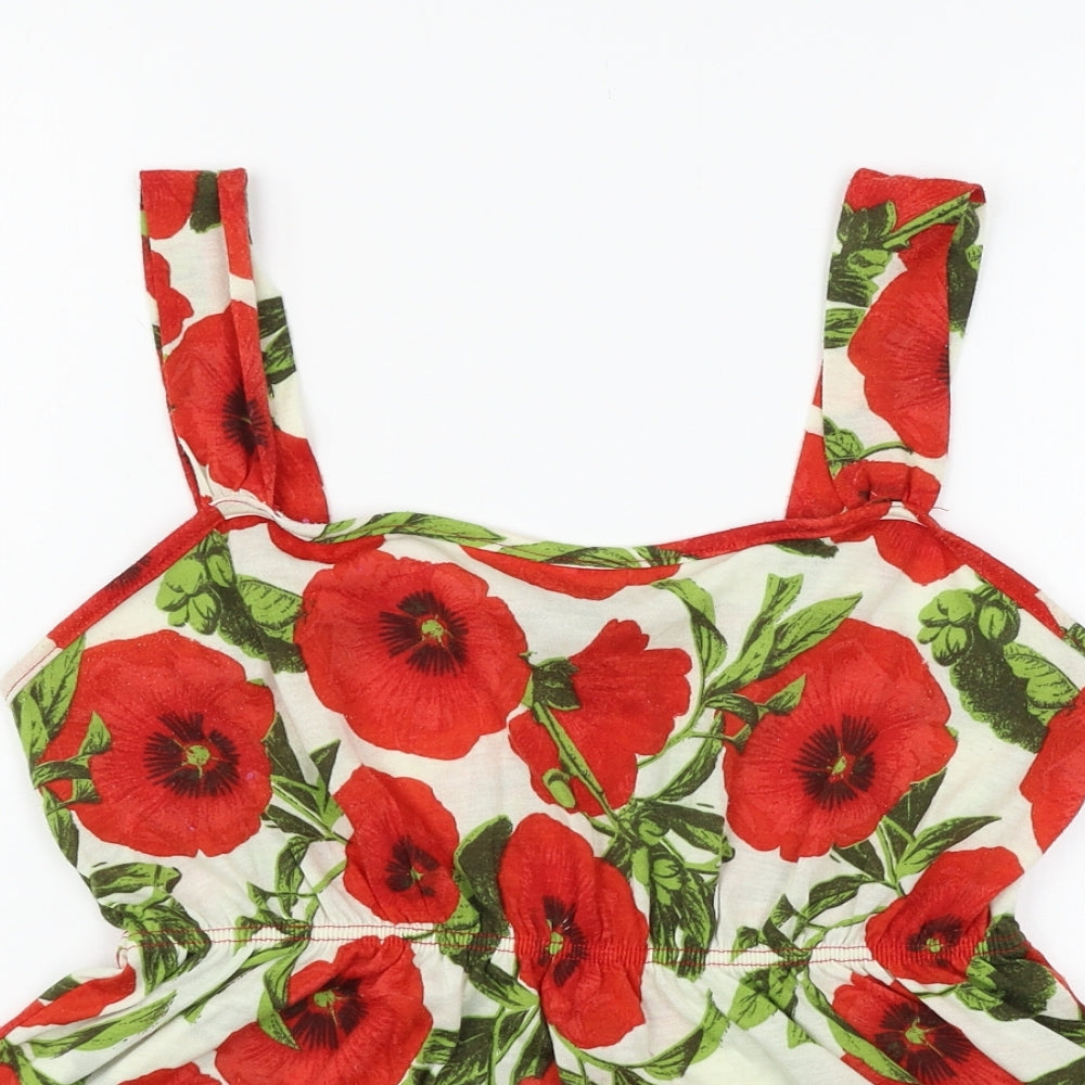 Dorothy Perkins Womens Multicoloured Floral  Basic Tank Size 14