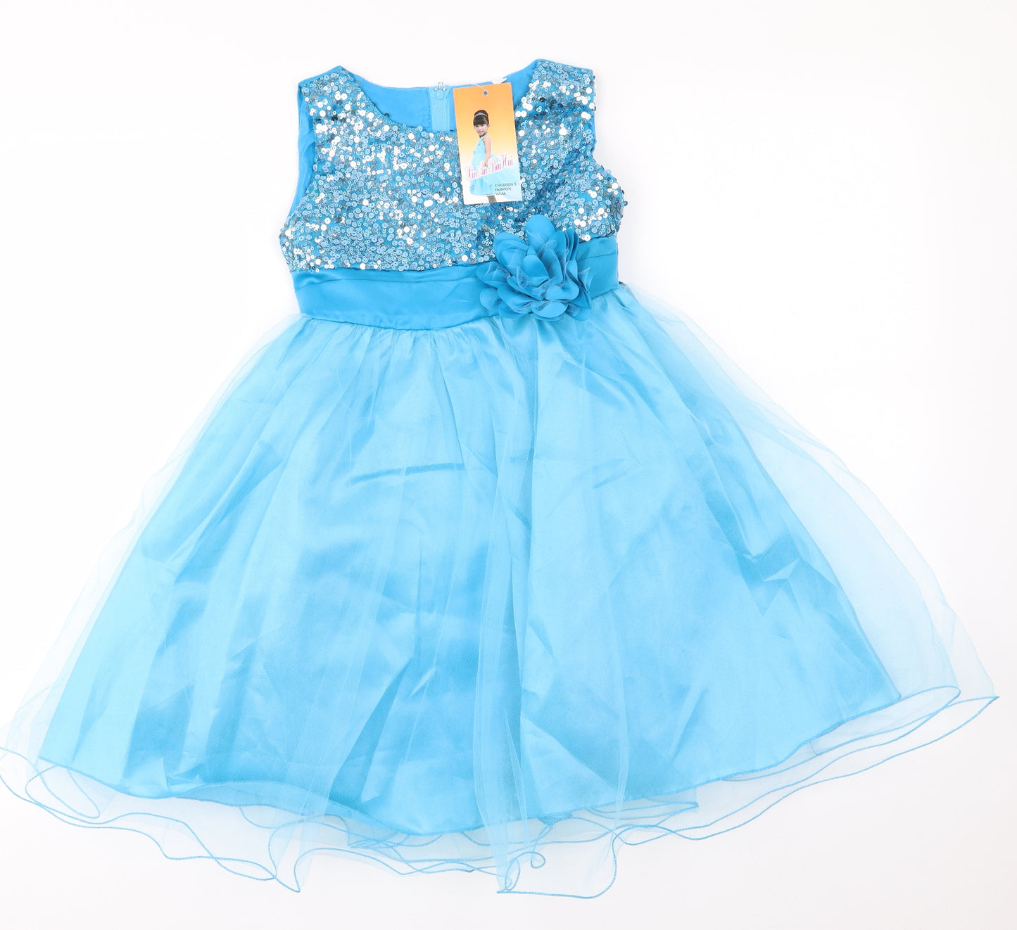 Xin An Bai Hui Girls Blue   Fit & Flare  Size 7 Years