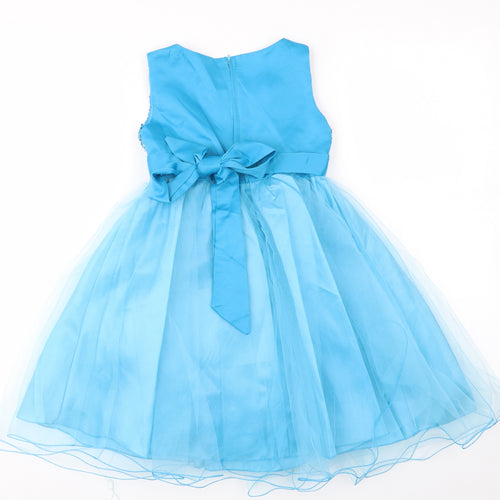 Xin An Bai Hui Girls Blue   Fit & Flare  Size 7 Years