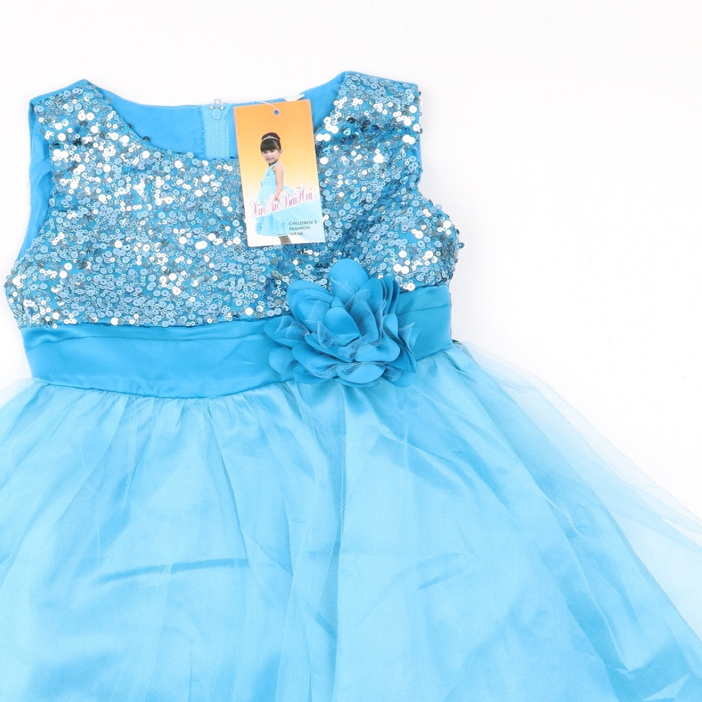 Xin An Bai Hui Girls Blue   Fit & Flare  Size 7 Years