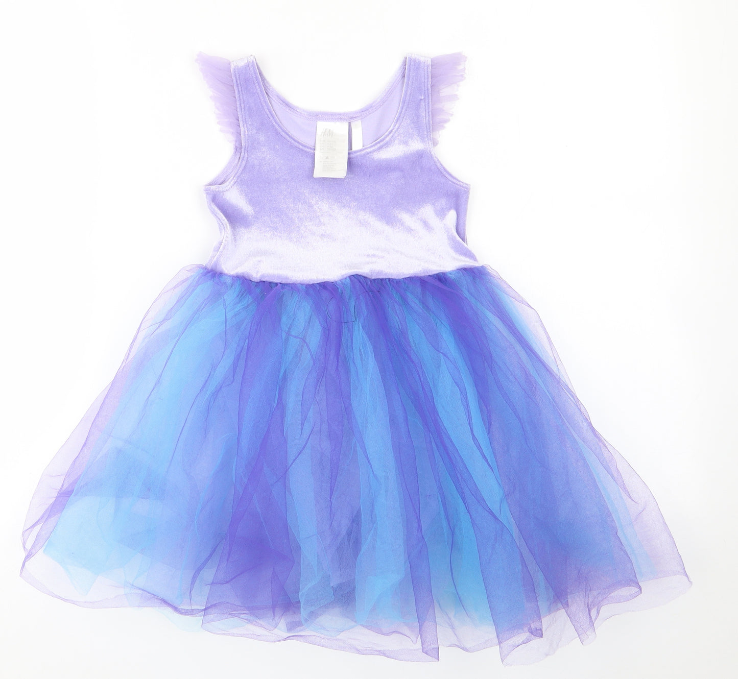 H&M Girls Purple   Fit & Flare  Size 5-6 Years