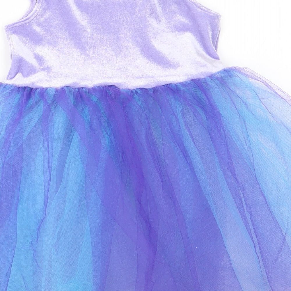 H&M Girls Purple   Fit & Flare  Size 5-6 Years