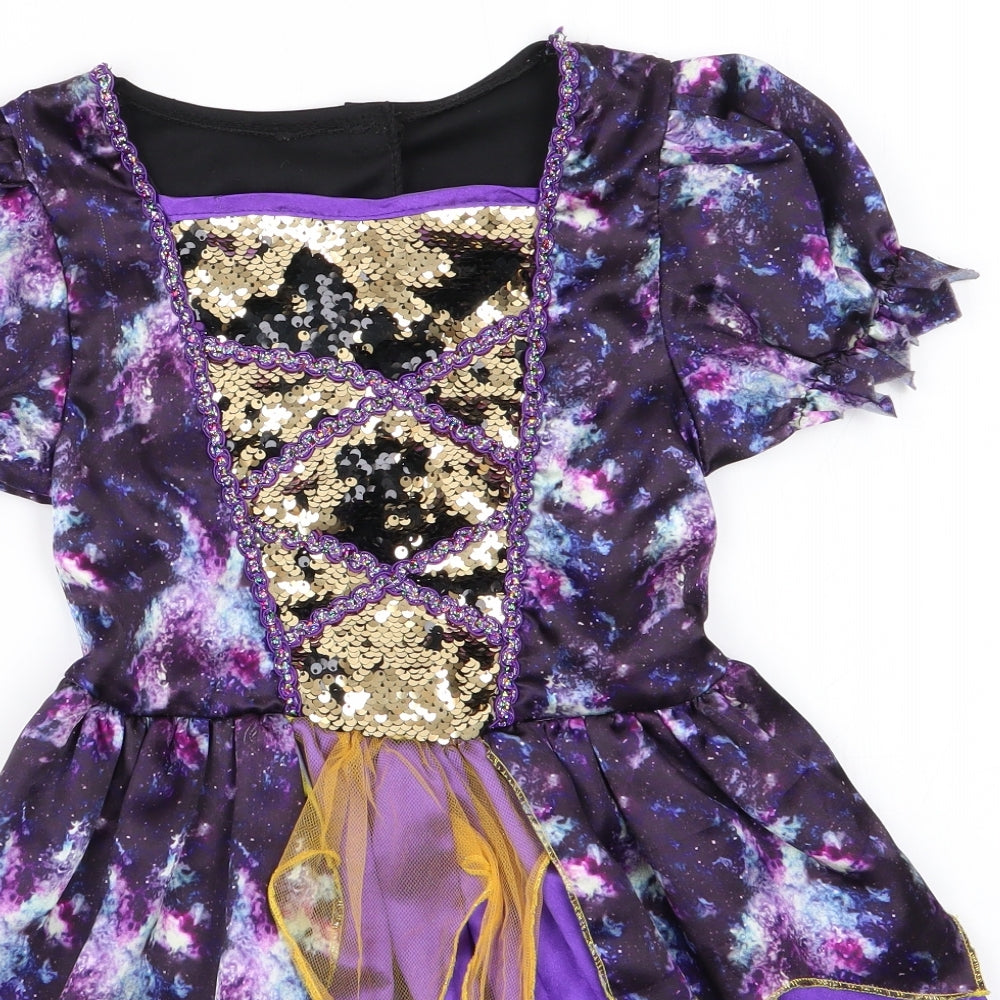 Preworn Girls Black   Fit & Flare  Size 5-6 Years  - Fancy Dress
