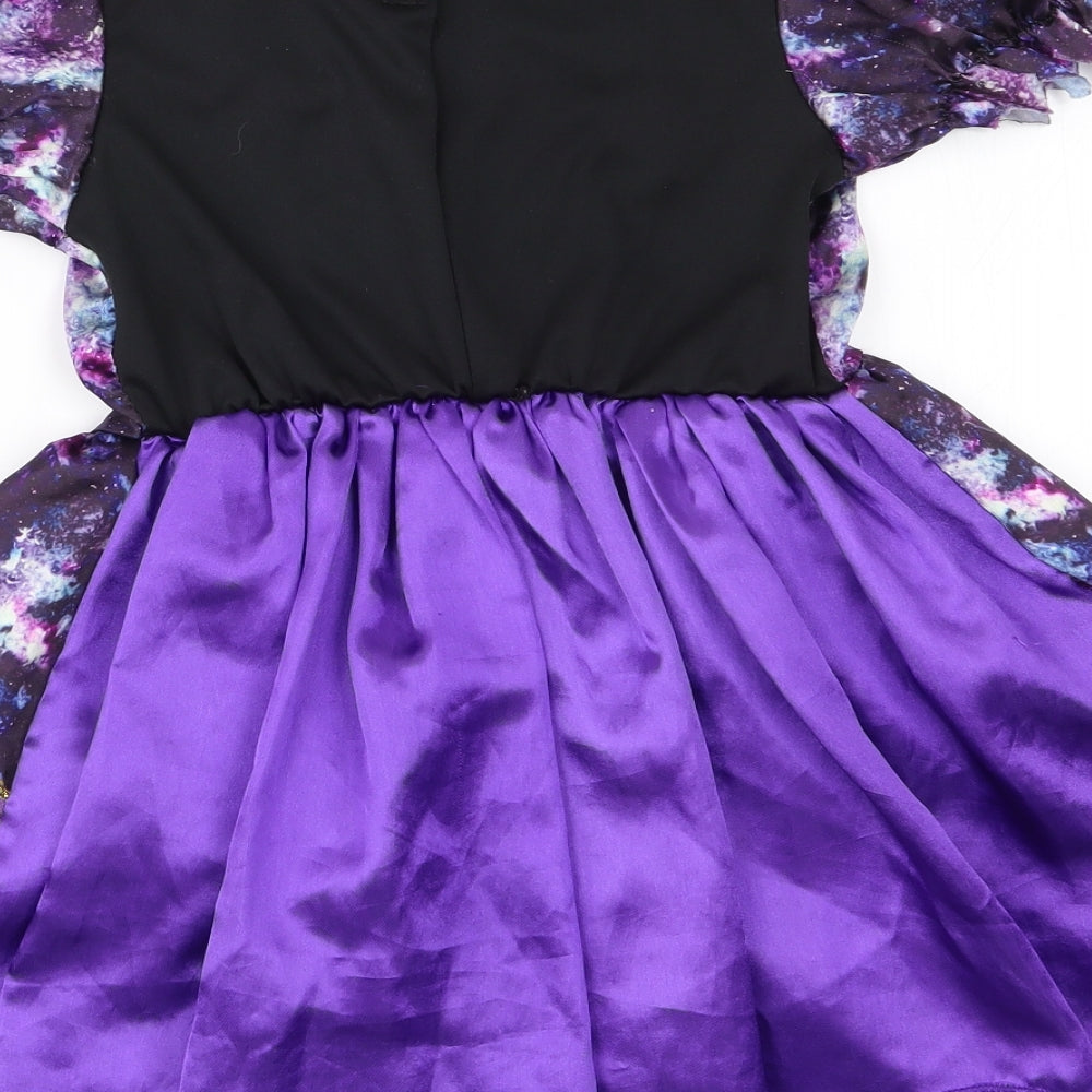 Preworn Girls Black   Fit & Flare  Size 5-6 Years  - Fancy Dress