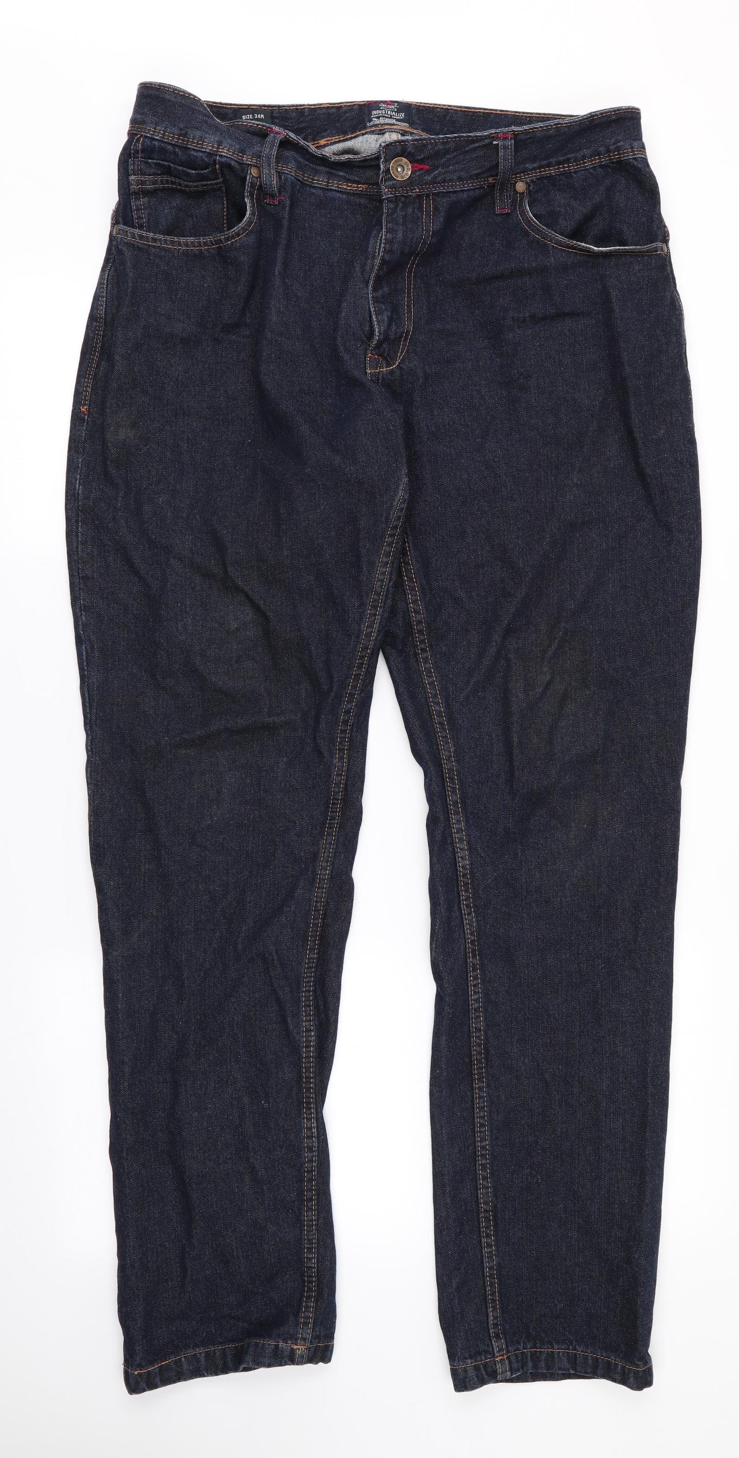 Industrialize Mens Blue   Straight Jeans Size 34 in L30 in