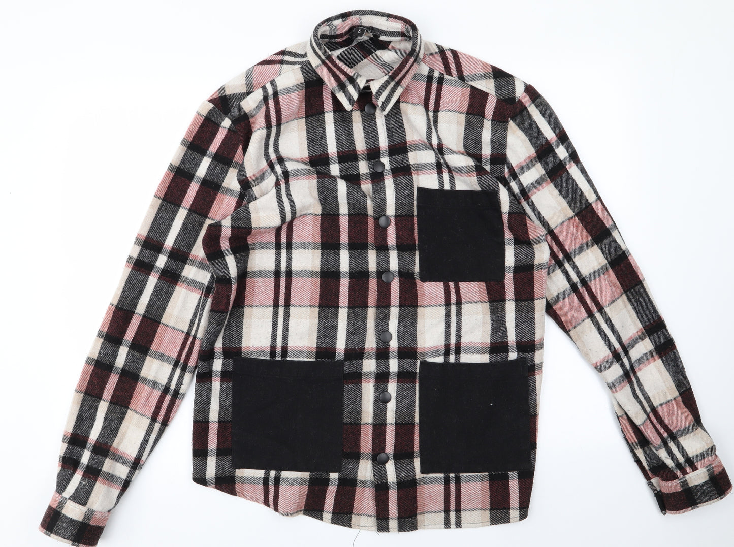 Boohoo Man Mens Brown Plaid  Cardigan Jumper Size S