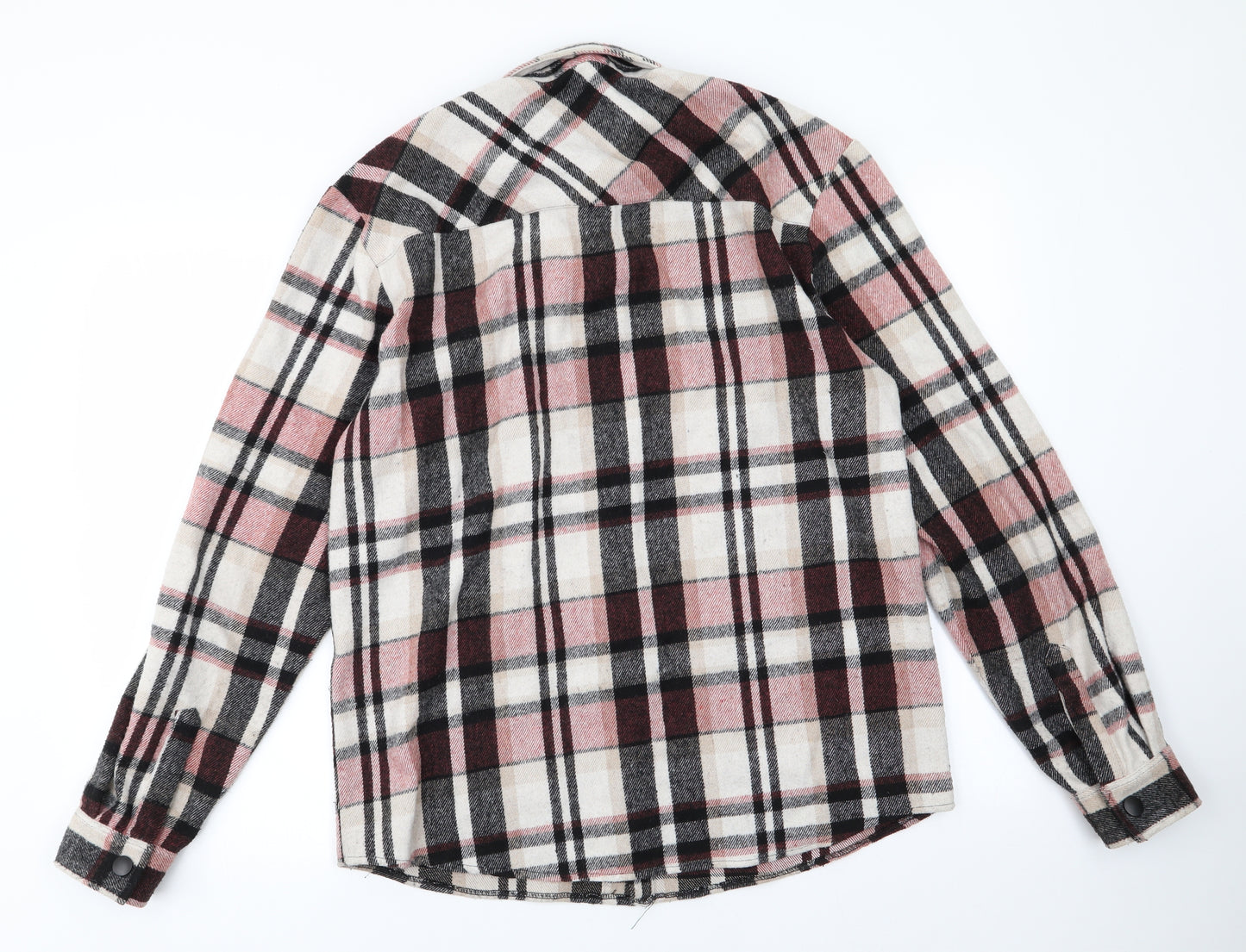 Boohoo Man Mens Brown Plaid  Cardigan Jumper Size S