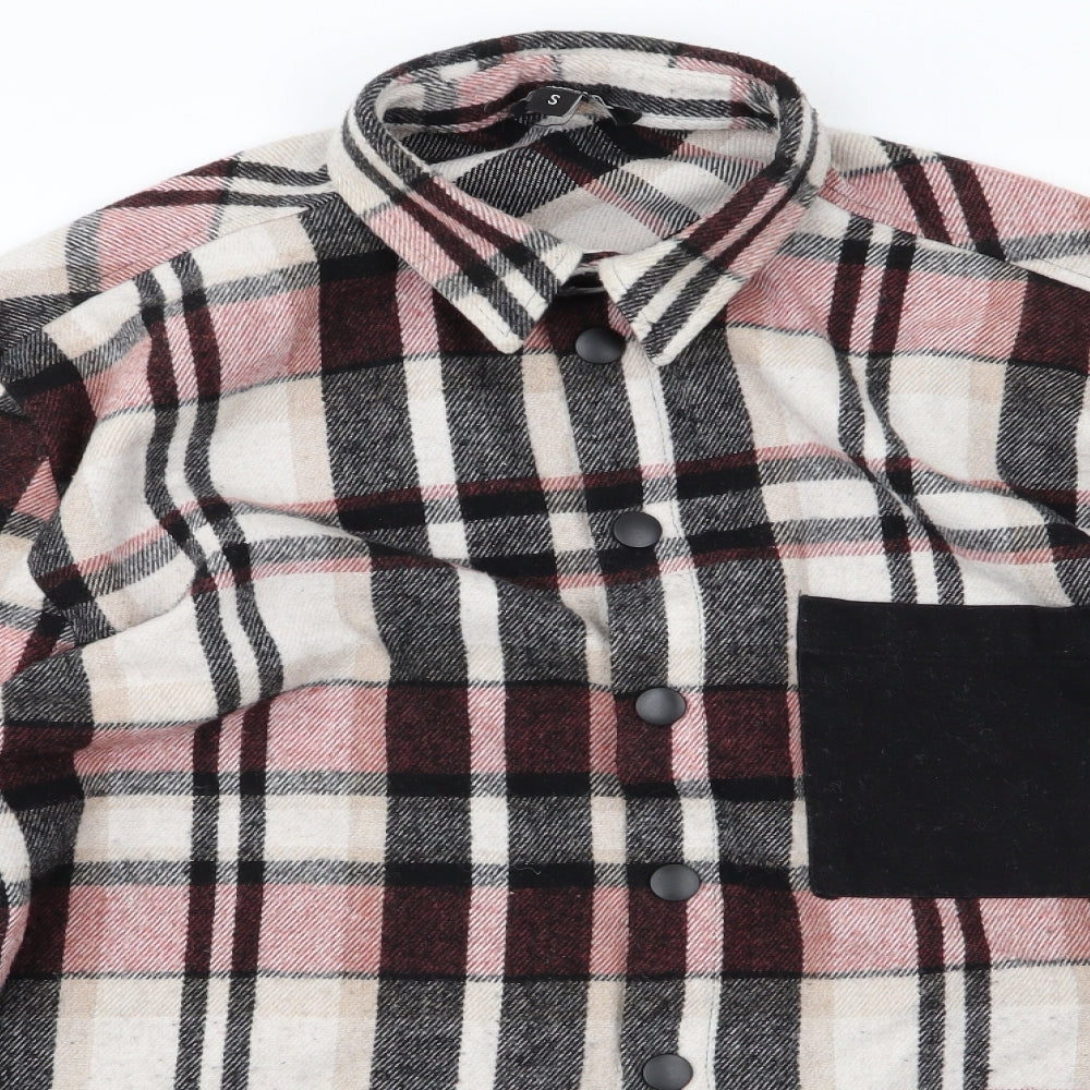 Boohoo Man Mens Brown Plaid  Cardigan Jumper Size S