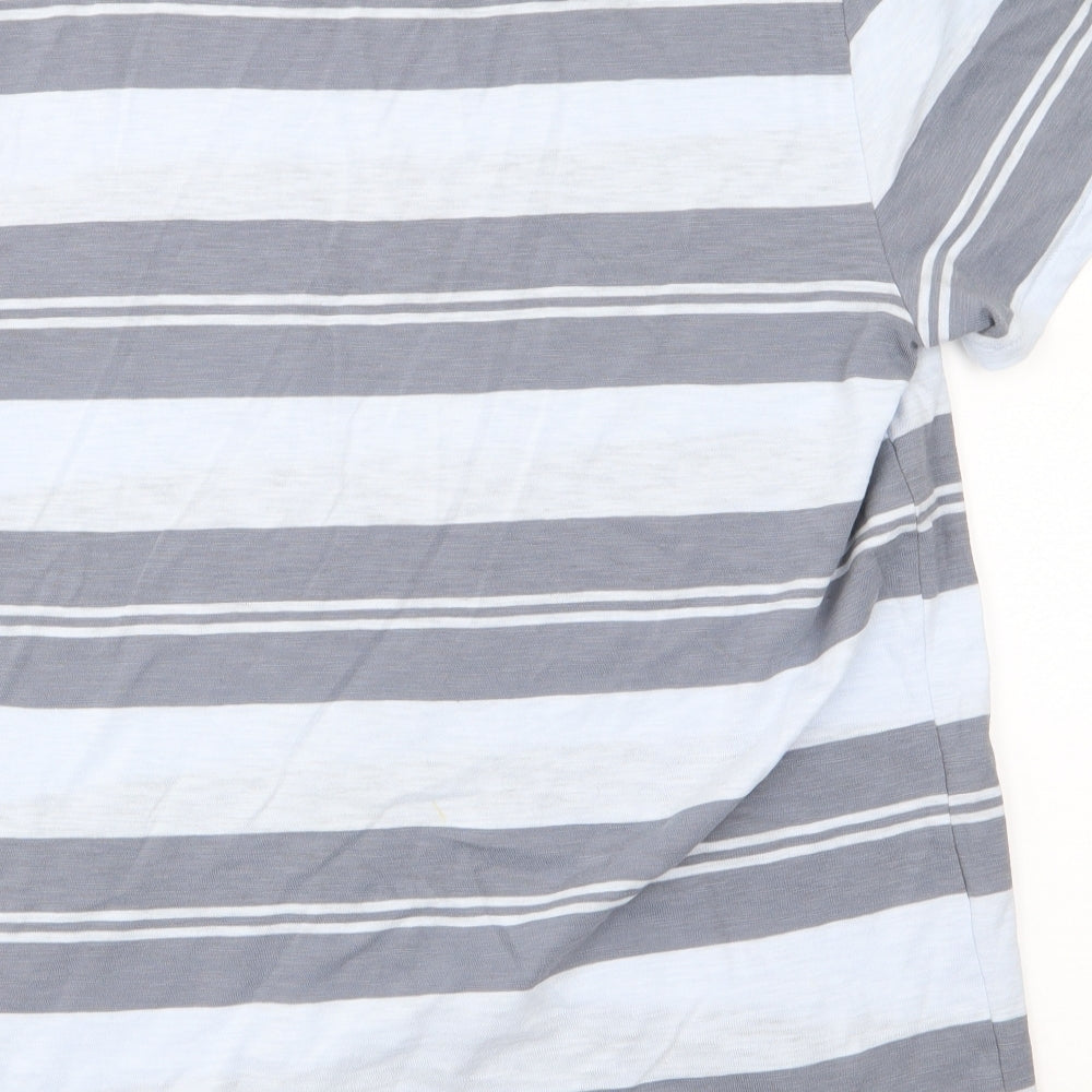 Gap Mens Blue Striped   T-Shirt Size XS