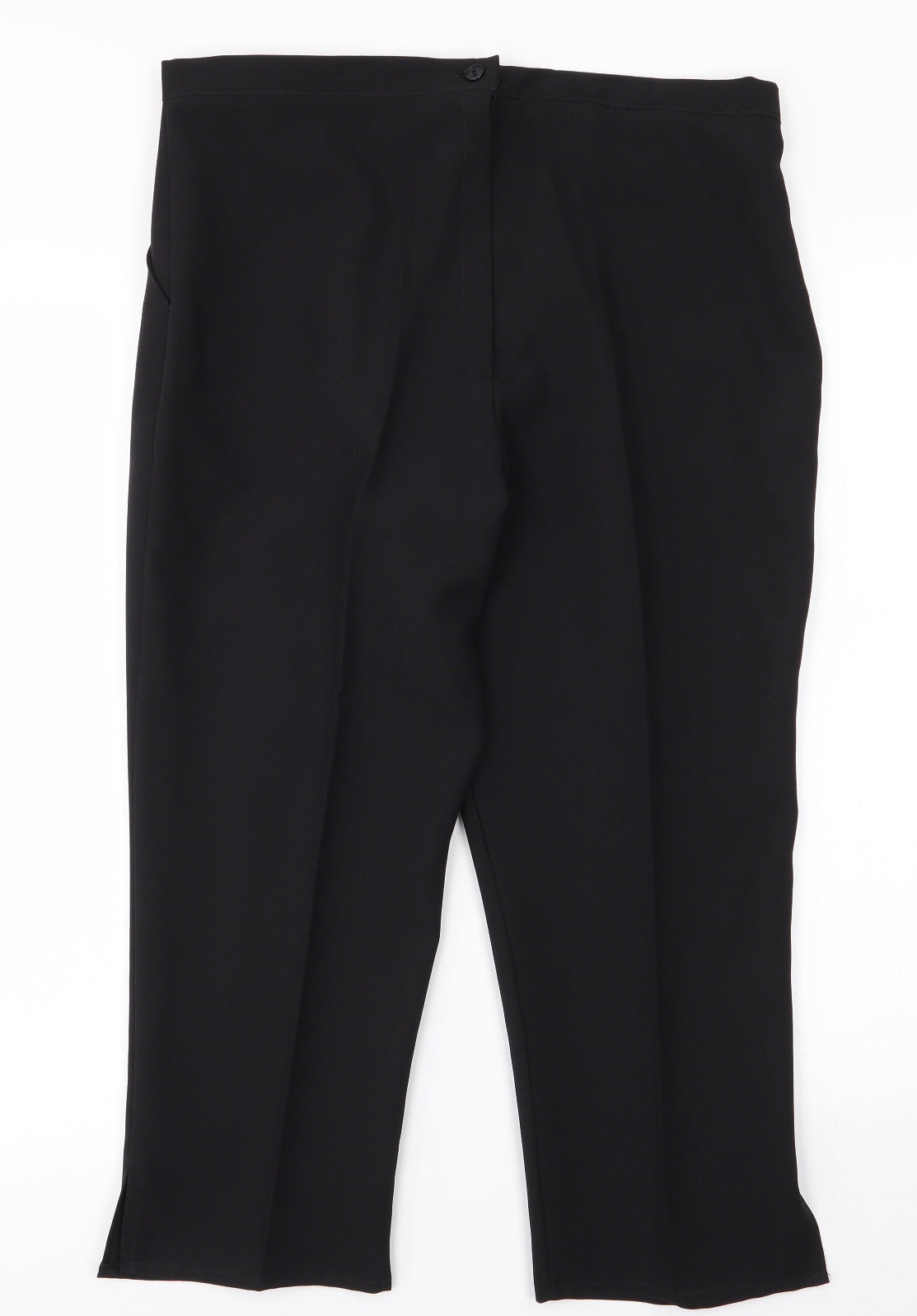Preworn Womens Black   Cropped Trousers Size 16 L21 in