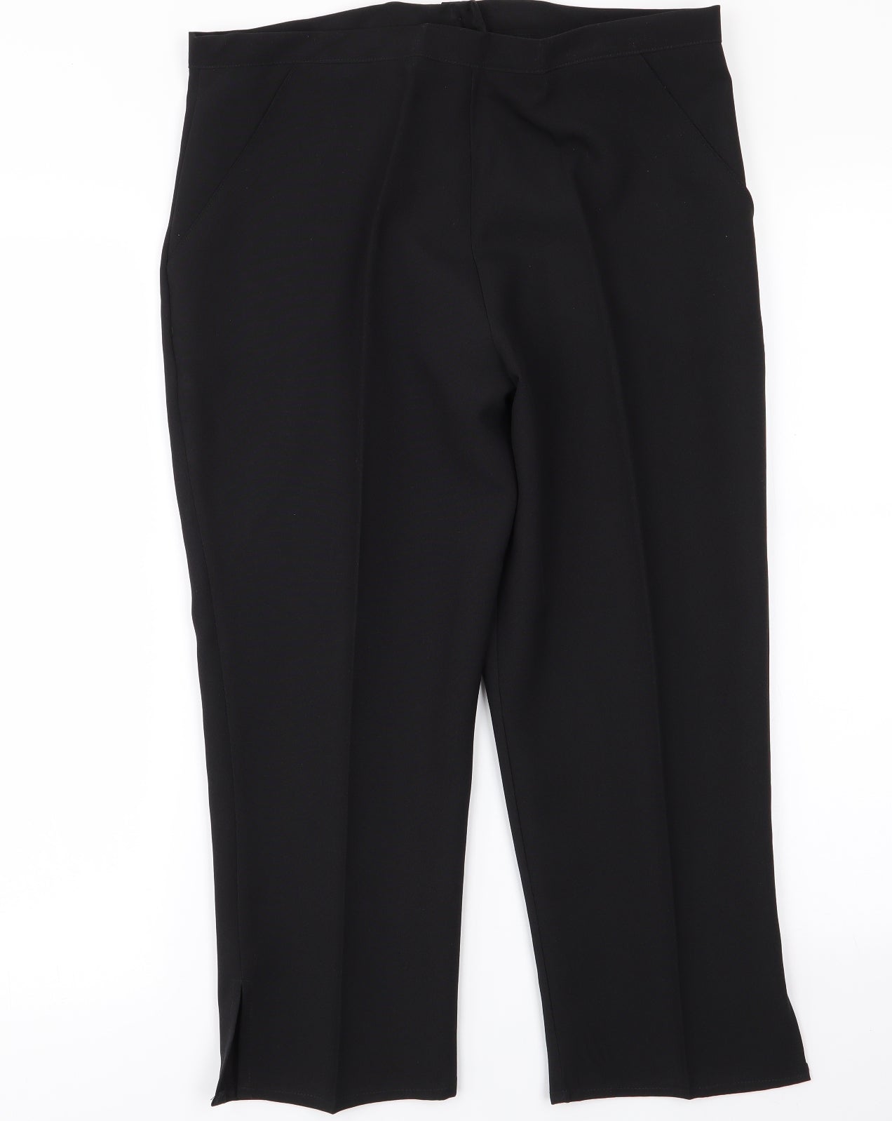Preworn Womens Black   Cropped Trousers Size 16 L21 in