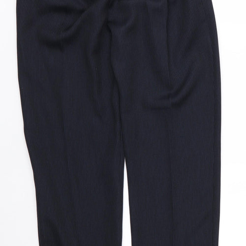 Emma Collection Womens Blue Striped  Trousers  Size 12 L28 in