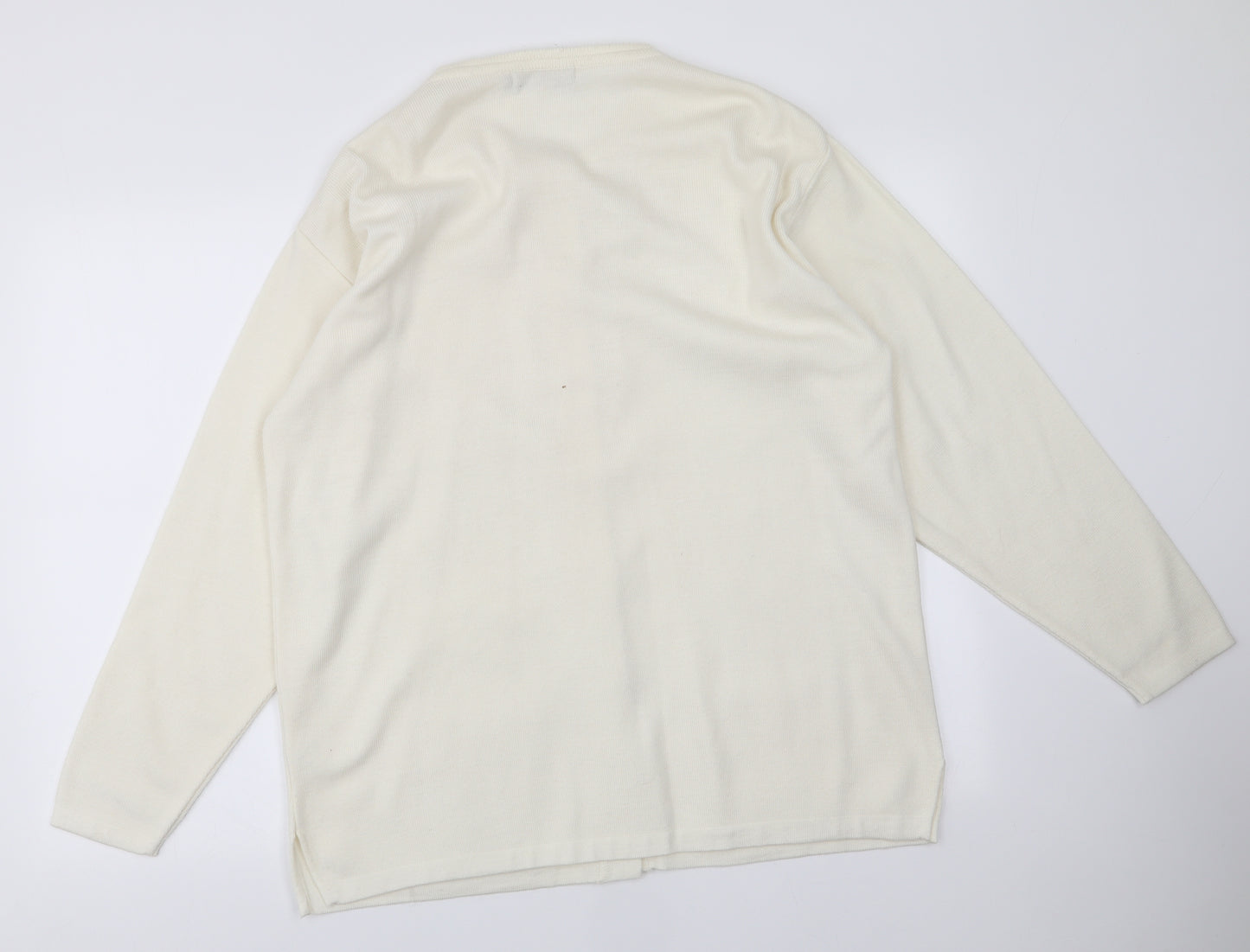 ZSZ Womens Ivory   Cardigan Jumper Size L