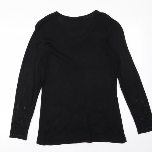 Canda Womens Black   Pullover Jumper Size S