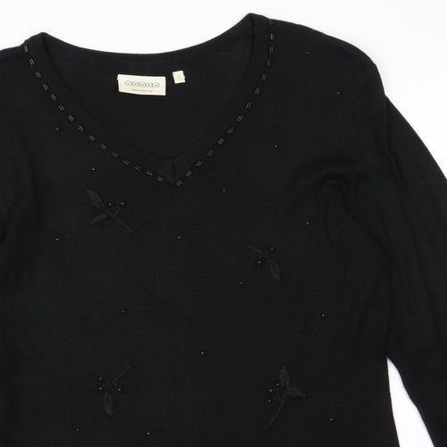 Canda Womens Black   Pullover Jumper Size S