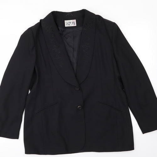 French Kiss Womens Black   Jacket Blazer Size 16