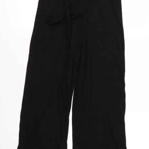 Stradivarius Womens Black   Cropped Trousers Size S L22 in