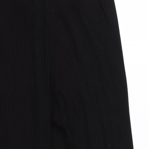Stradivarius Womens Black   Cropped Trousers Size S L22 in