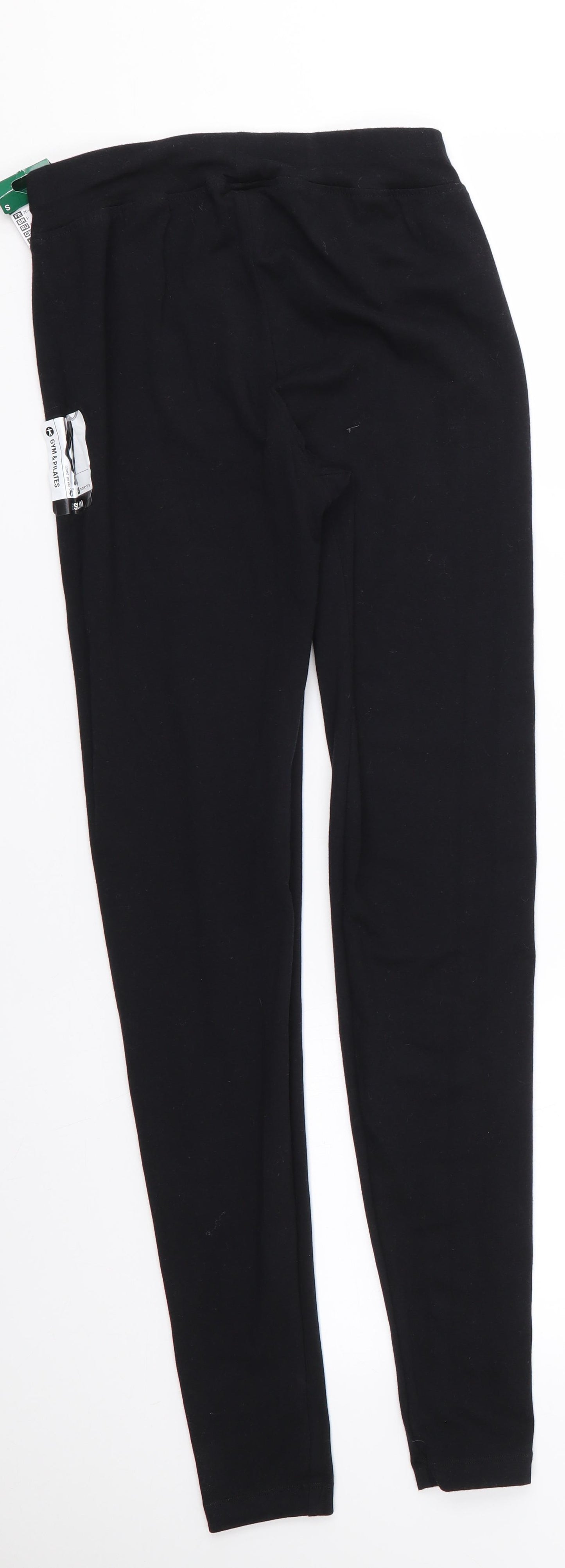 DECATHLON Womens Black   Capri Leggings Size S L28 in