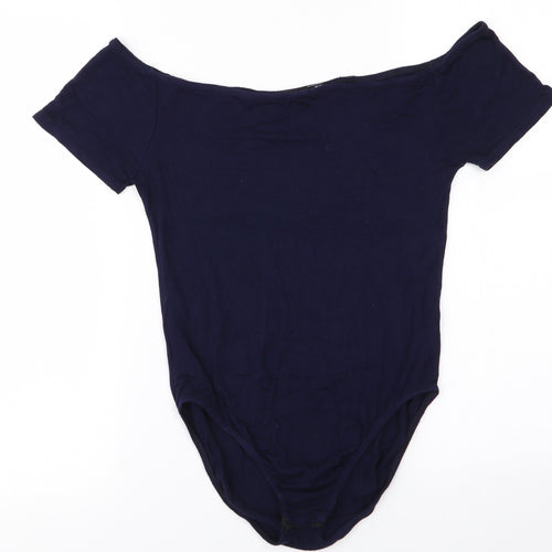 Boohoo Womens Blue   Bodysuit One-Piece Size 12