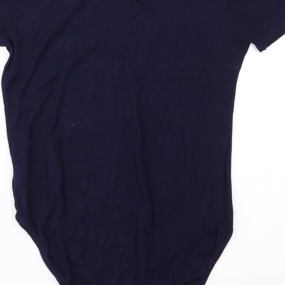 Boohoo Womens Blue   Bodysuit One-Piece Size 12