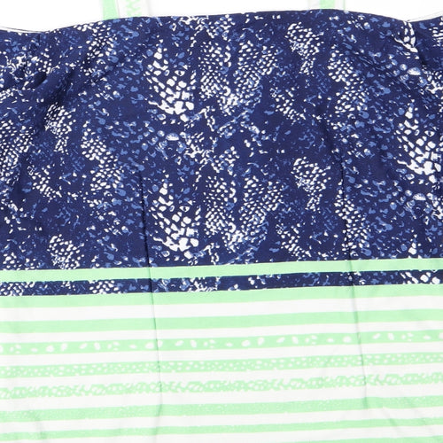 Preworn Womens Blue Striped  Basic T-Shirt Size S