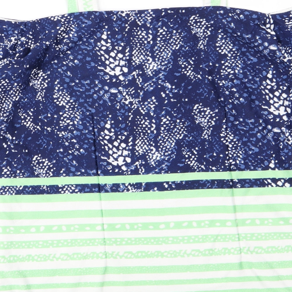 Preworn Womens Blue Striped  Basic T-Shirt Size S