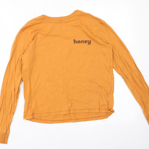 Tbar Womens Yellow   Basic T-Shirt Size XS