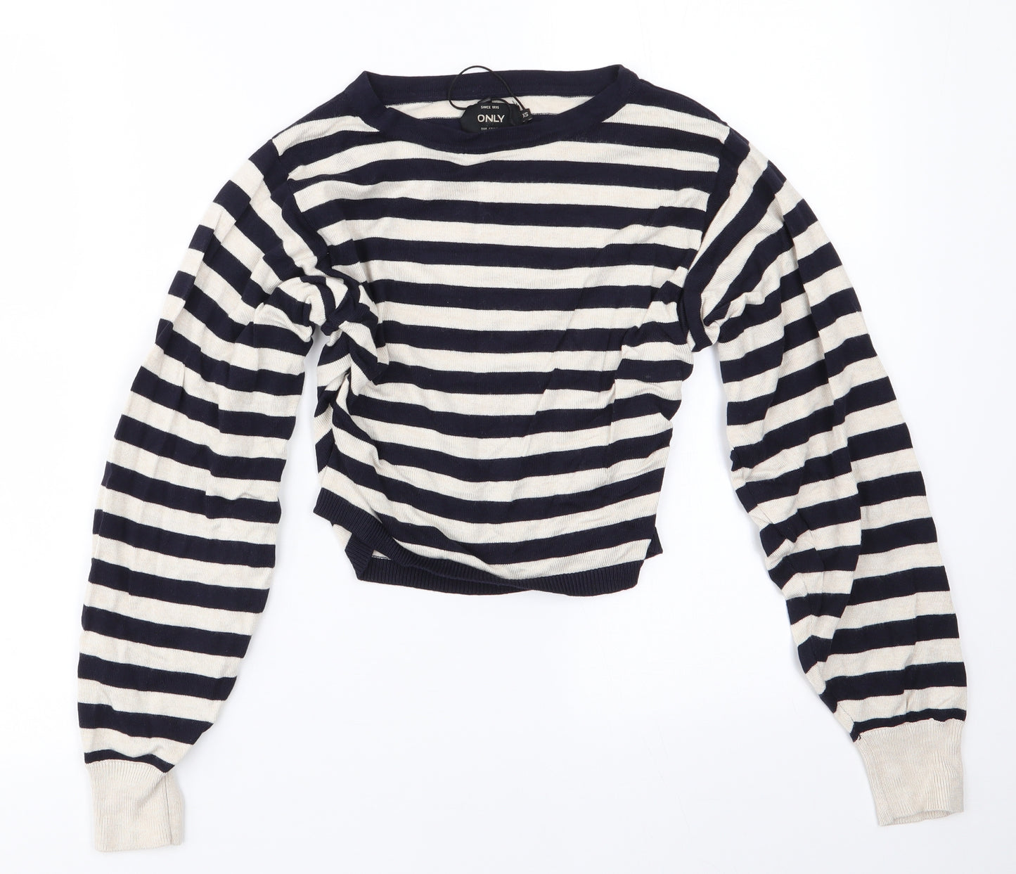 Only Womens Blue Striped  Pullover Jumper Size XS