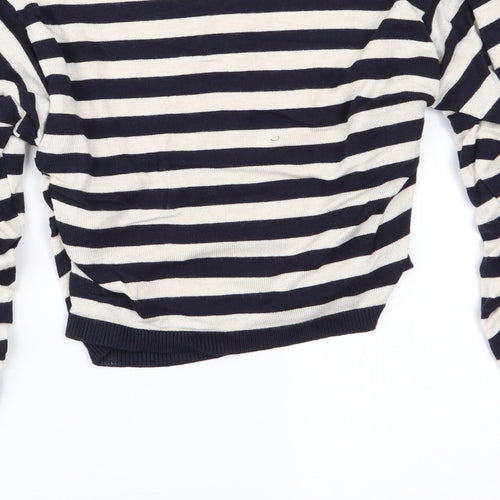Only Womens Blue Striped  Pullover Jumper Size XS