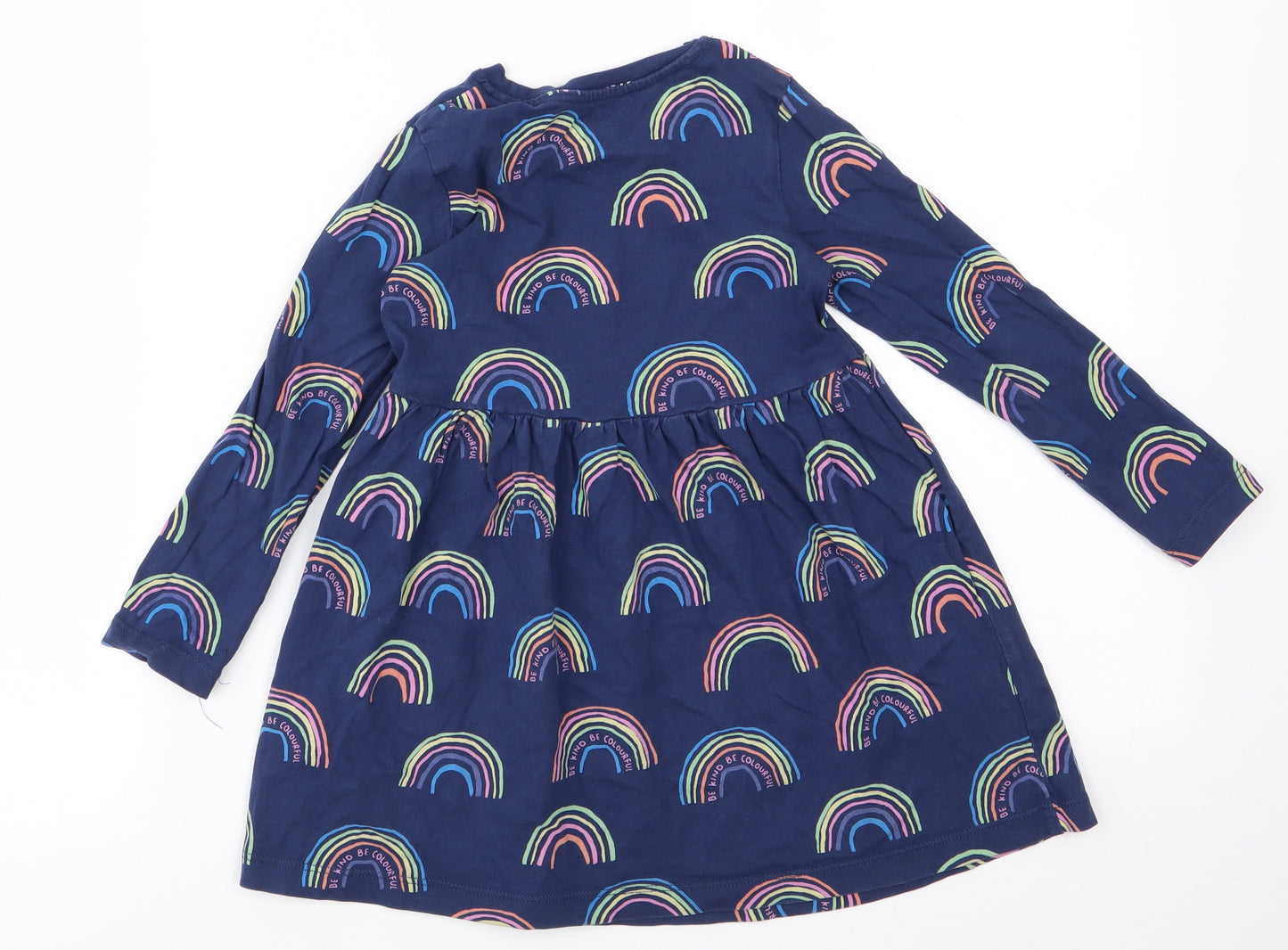 M&S Girls Blue   Fit & Flare  Size 3-4 Years