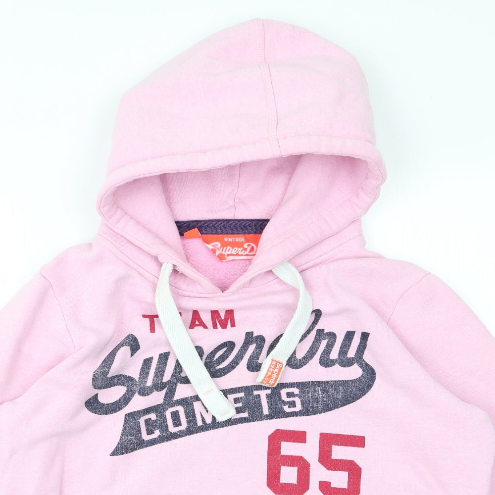 Superdry Womens Pink   Pullover Hoodie Size L