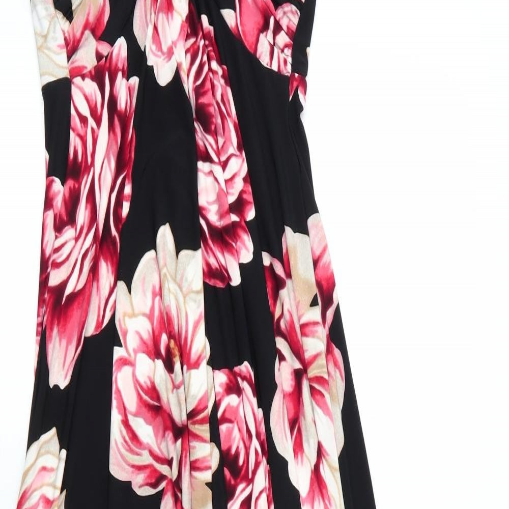 Phase Eight Womens Black Floral  Maxi  Size 10