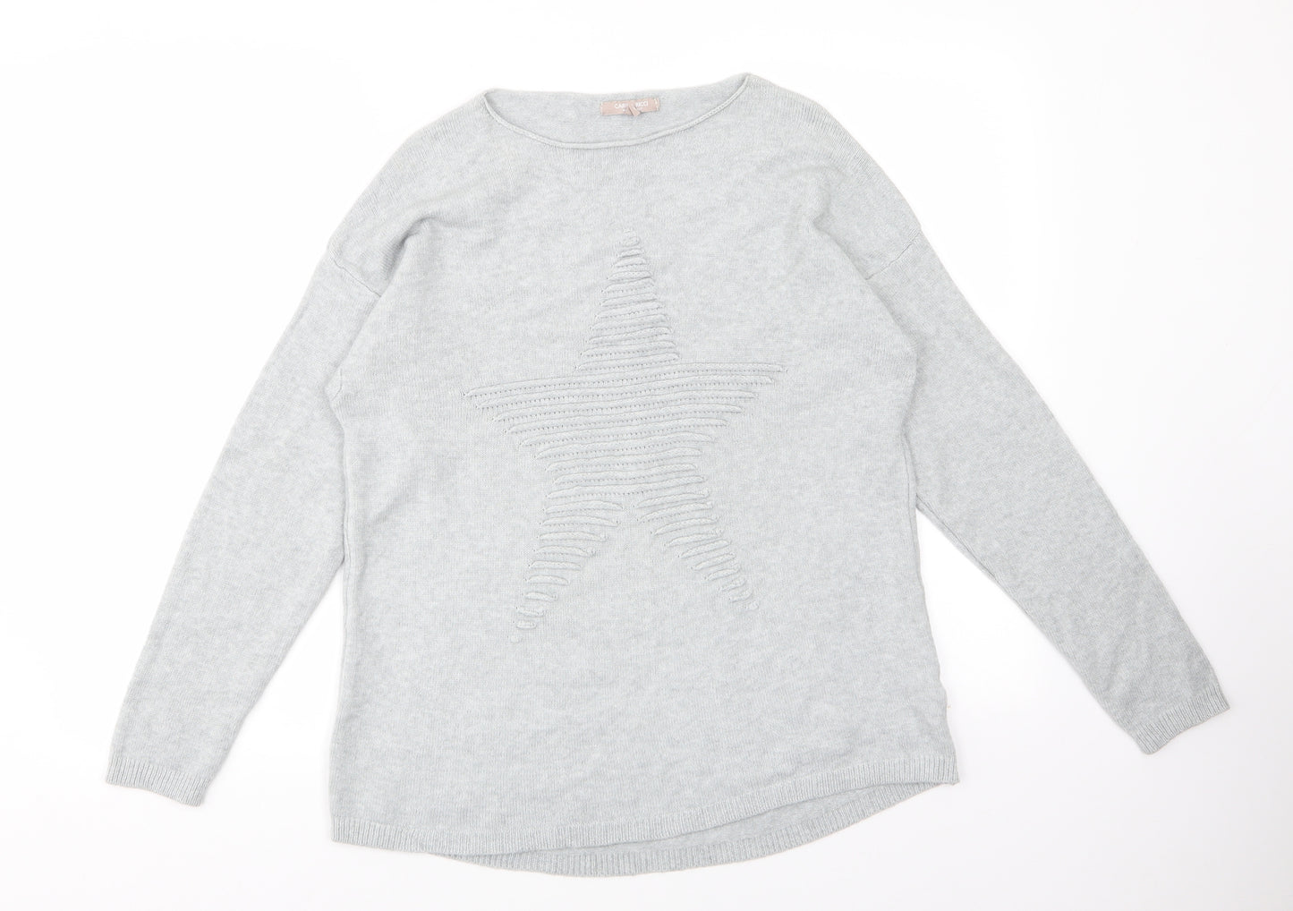 Carina Ricci Womens Grey   Pullover Jumper Size L  - Star
