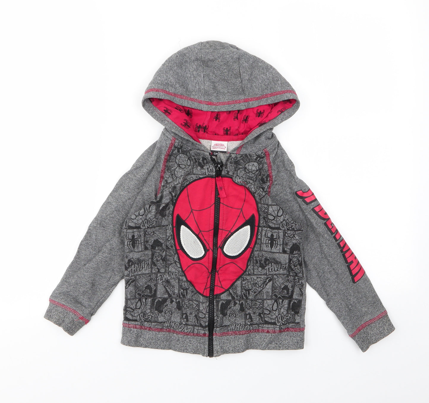 George Boys Grey   Full Zip Hoodie Size 4-5 Years
