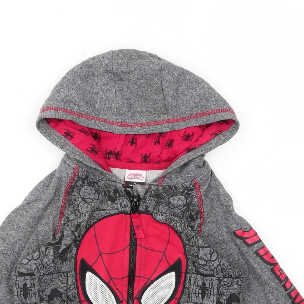 George Boys Grey   Full Zip Hoodie Size 4-5 Years