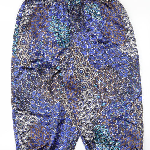 Sara Moda Womens Blue Paisley  Harem Trousers Size M L21.5 in