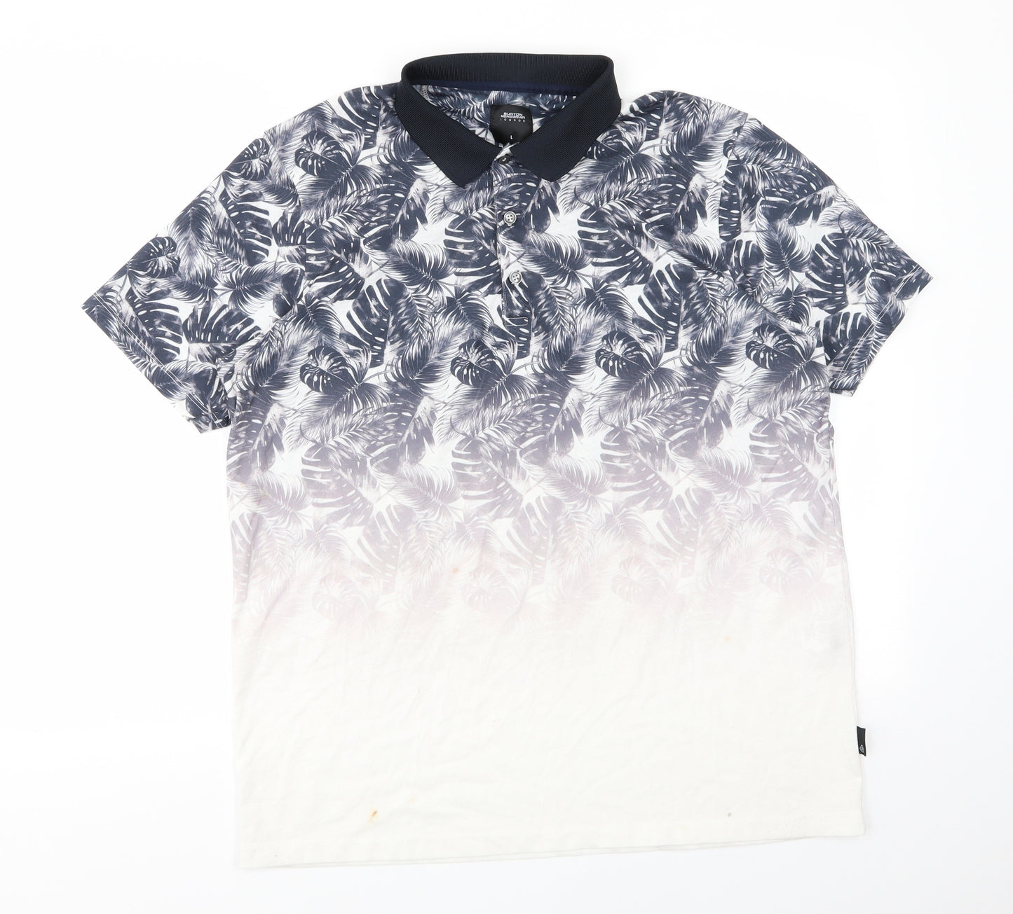 Burton Menswear Mens White    T-Shirt Size L