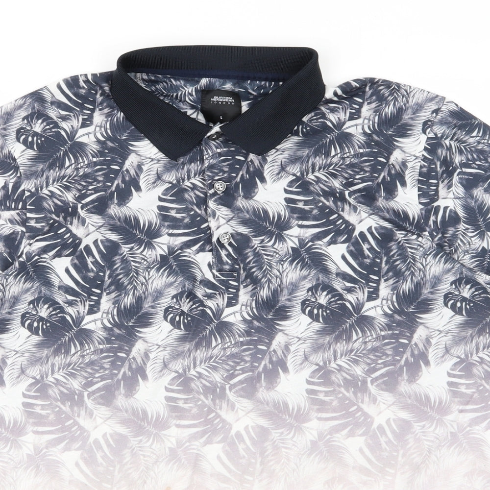 Burton Menswear Mens White    T-Shirt Size L