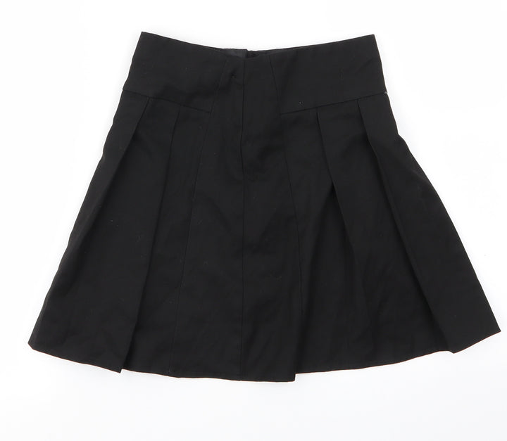 George Girls Black   Pleated Skirt Size 10-11 Years