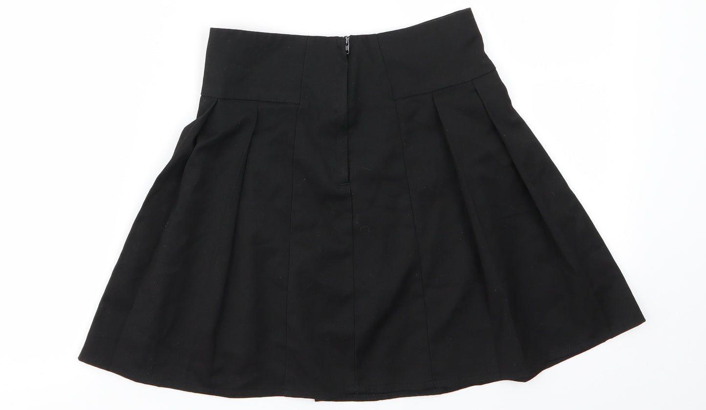George Girls Black   Pleated Skirt Size 10-11 Years