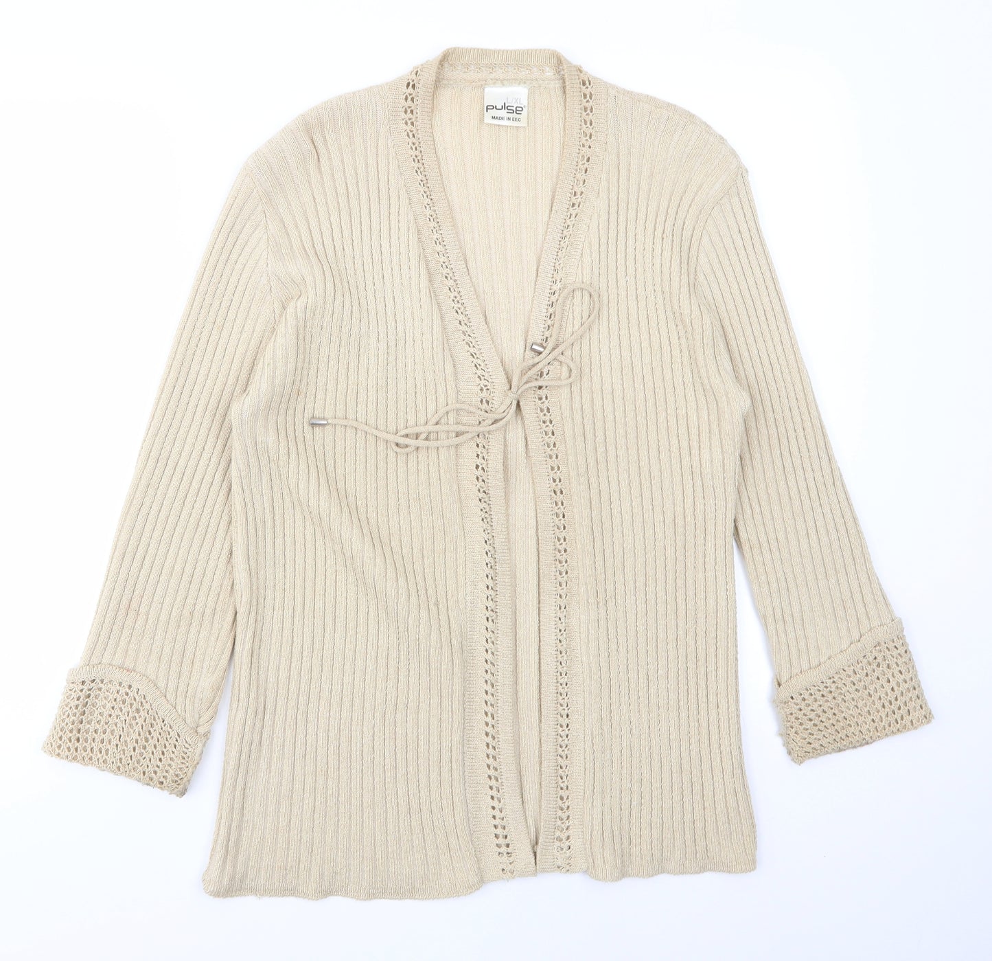 Pulse Womens Beige   Shrug Jumper Size L