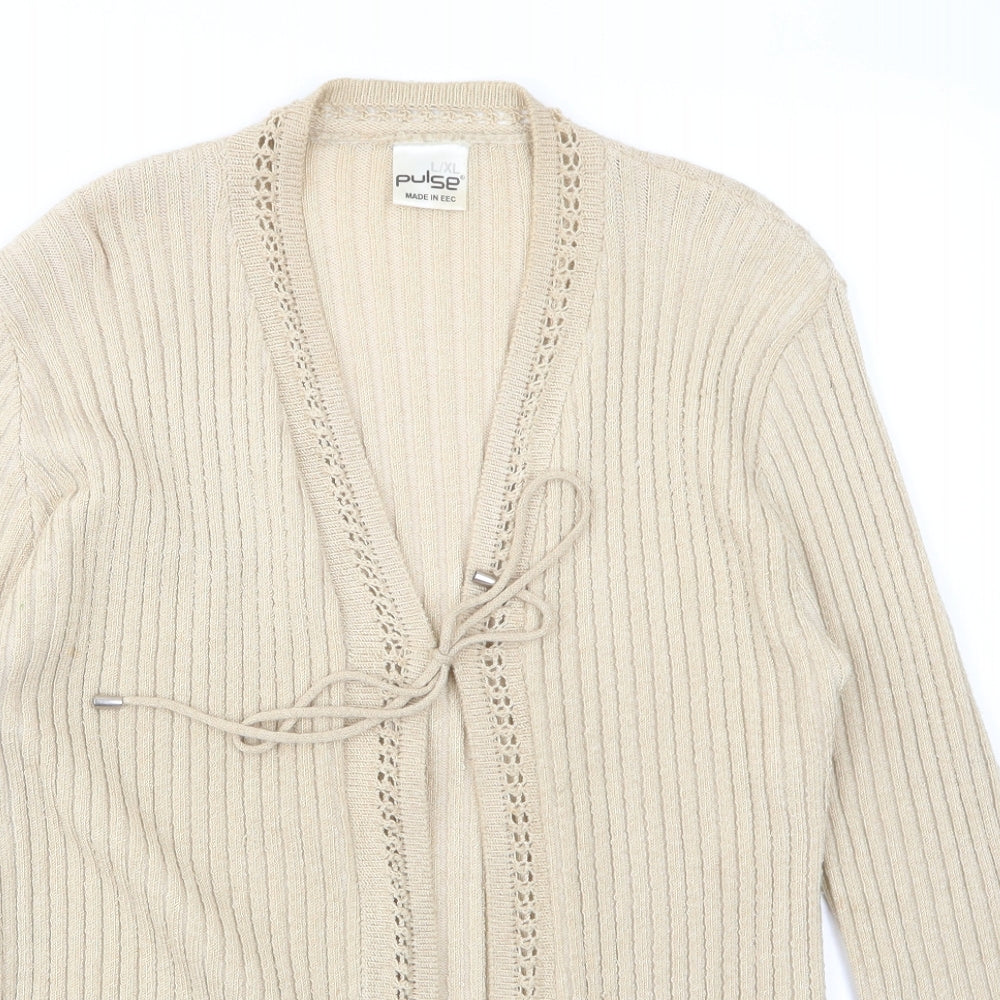 Pulse Womens Beige   Shrug Jumper Size L