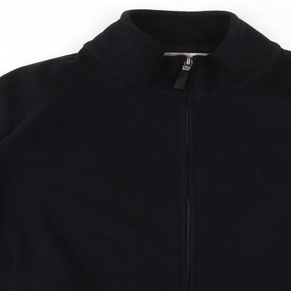 M&S Womens Black   Full Zip Jumper Size 20