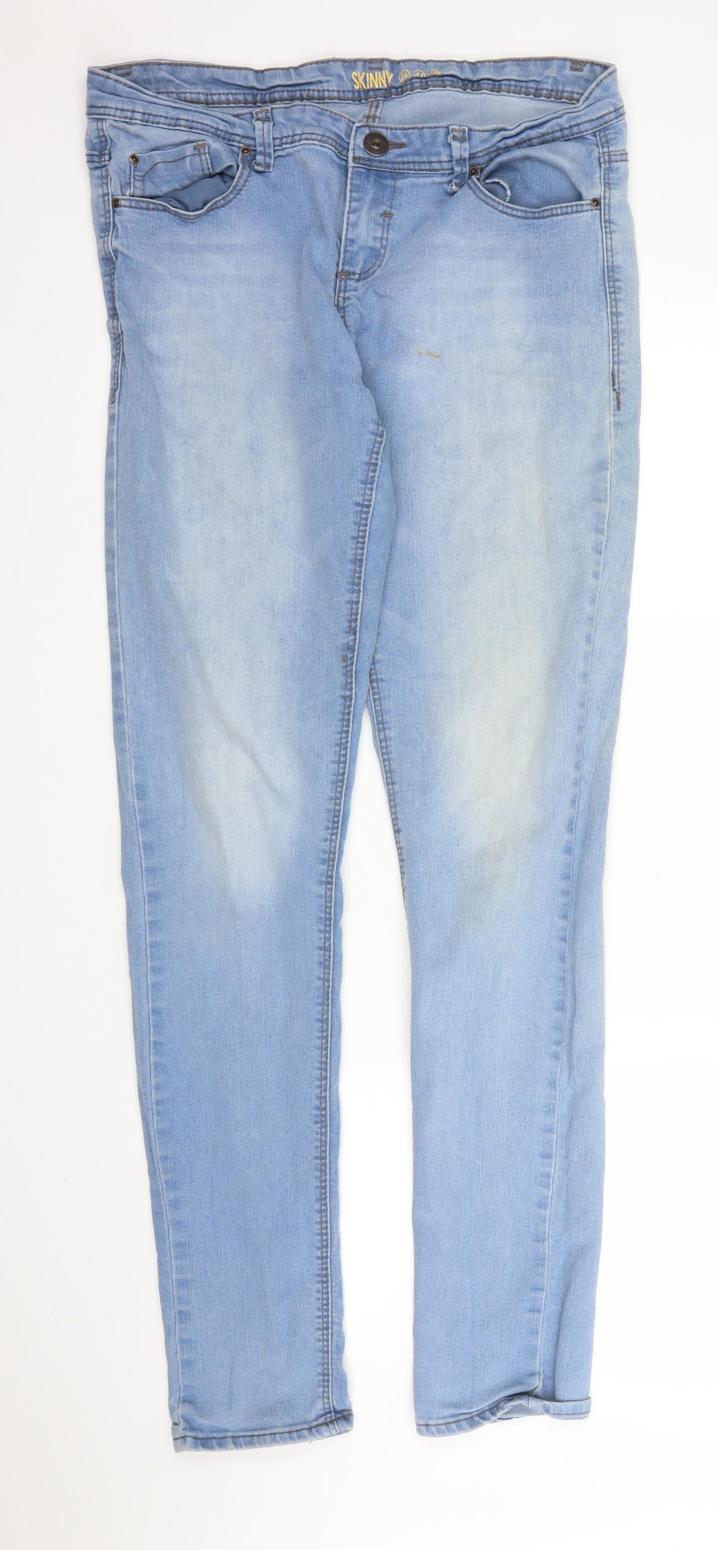 Primark Womens Blue  Denim Skinny Jeans Size 14 L32 in