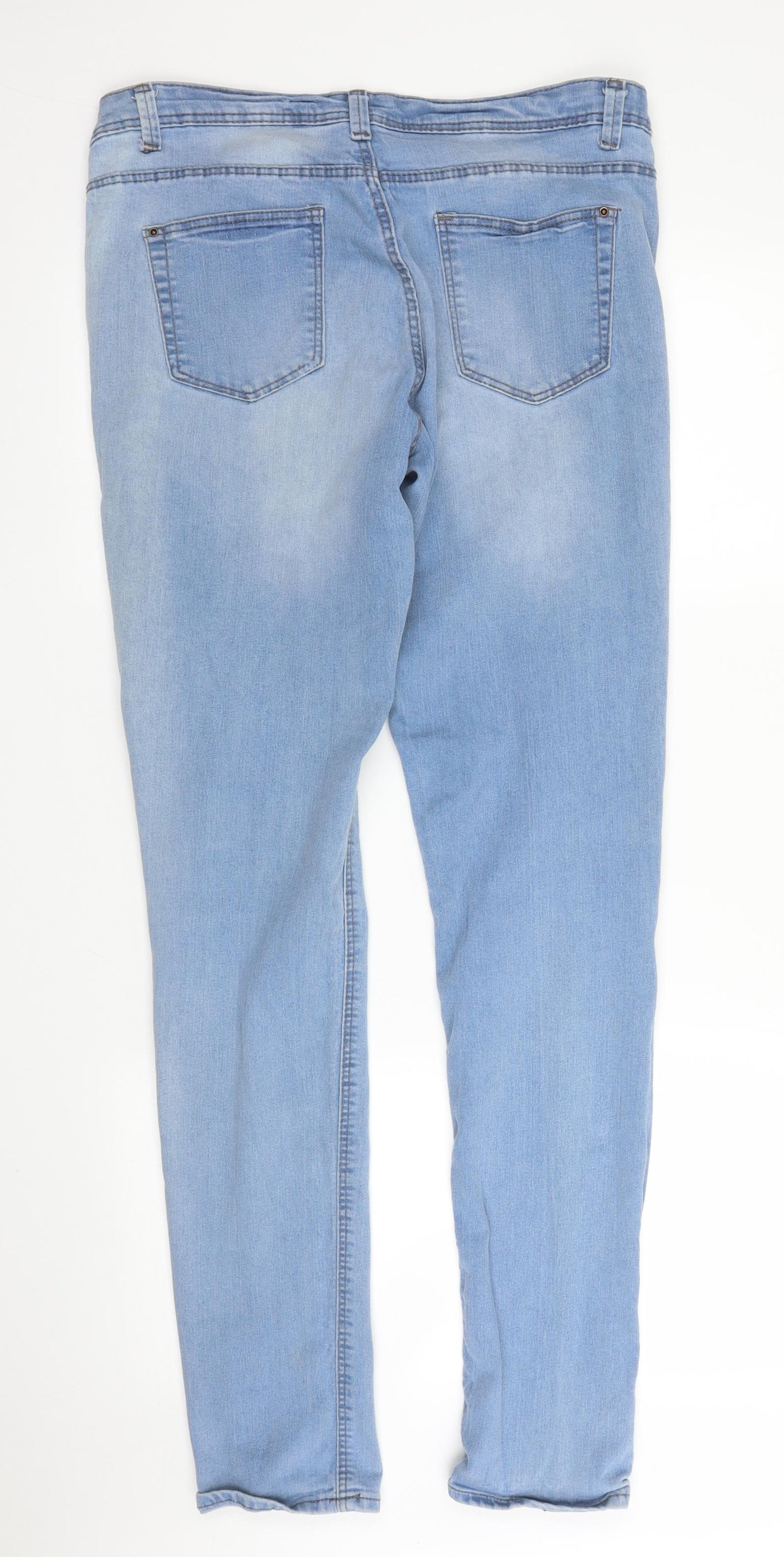 Primark Womens Blue  Denim Skinny Jeans Size 14 L32 in