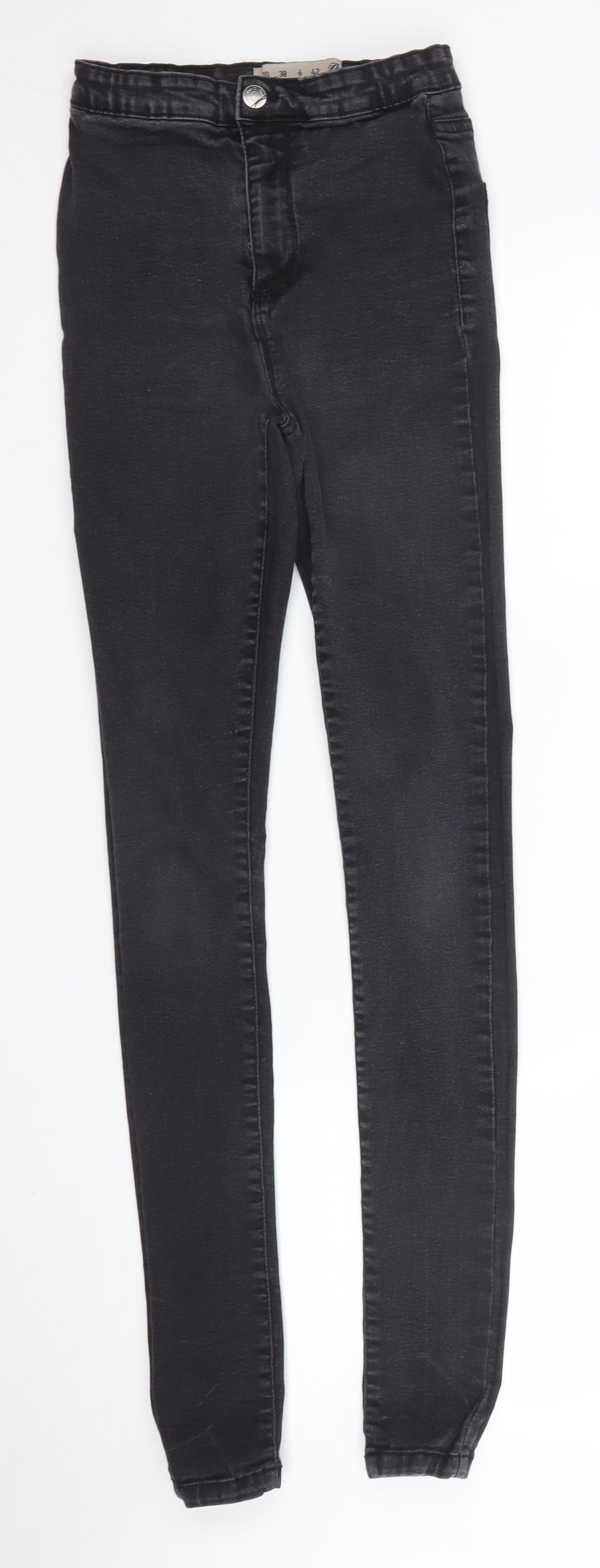 Primark Womens Black  Denim Skinny Jeans Size 10 L30 in