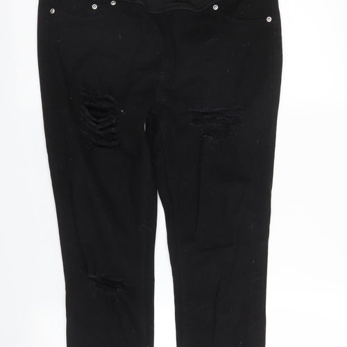 Boohoo Womens Black  Denim Skinny Jeans Size 10 L27 in