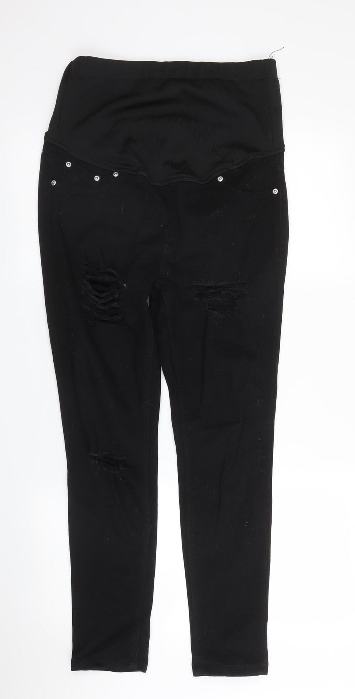 Boohoo Womens Black Denim Skinny Jeans Size 10 L27 in